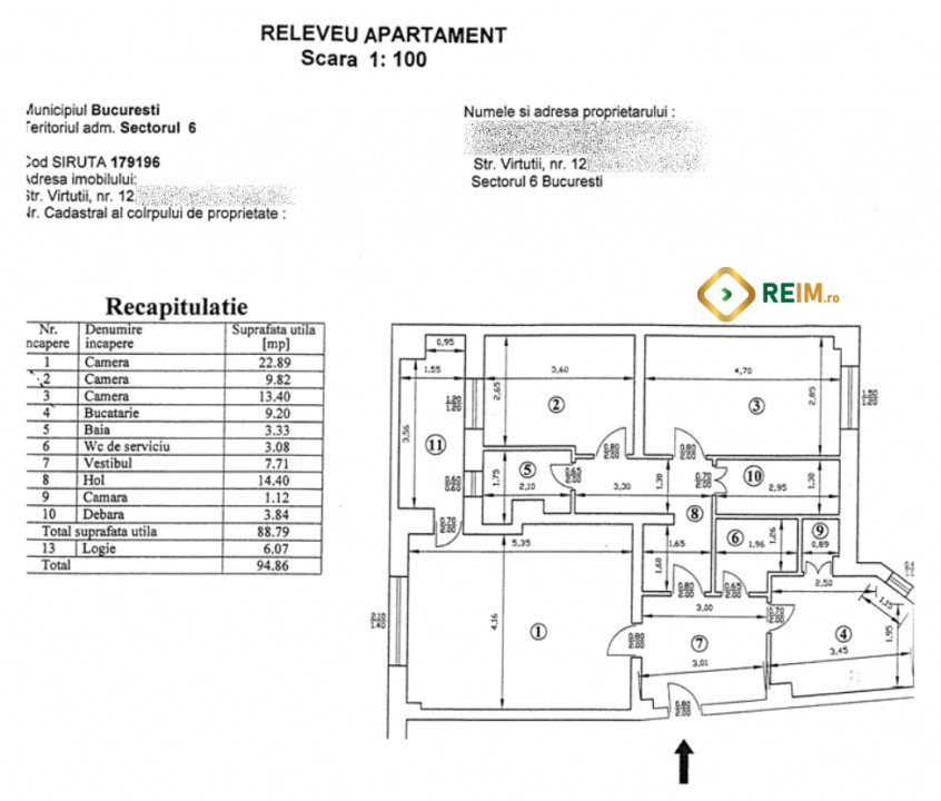 3 Camere | 2 Bai | Lujerului | Virtutii | Roz Cafe | 95 MP